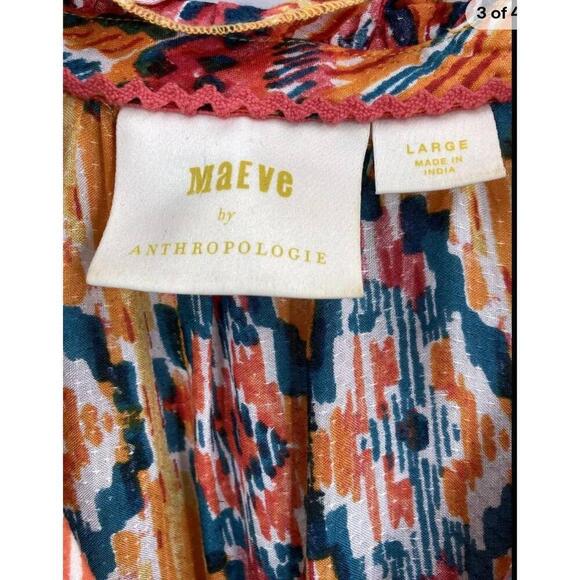 Anthropologie Maeve Tamarind Tiered Maxi Dress Multicolor Size Large - Picture 7 of 8